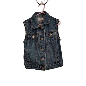 Old Navy girls denim jean jacket vest